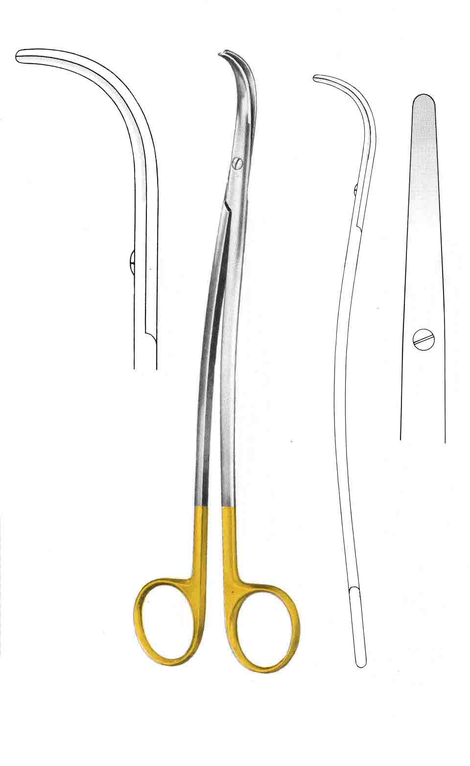 METZENBAUM ALTIN SAPLI MAKAS EĞRİ 23CM